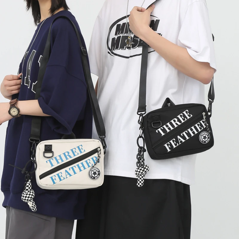 

Women Shoulder Messenger Bags Small Canvas Korean Cute Student Fashion Crossbody Bag for Men 2022 Nylon Cloth Phone Bag Sports