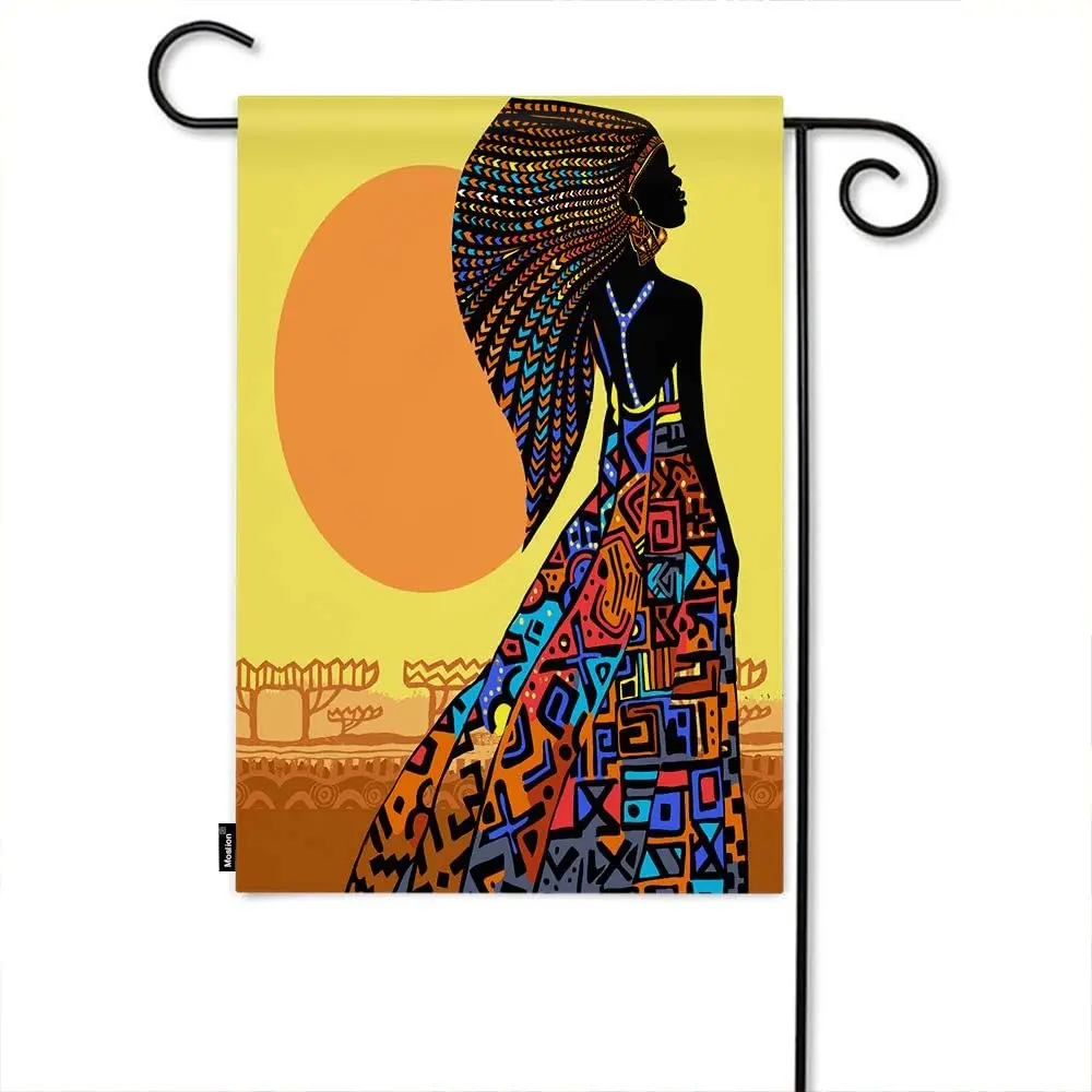 Moslion Африканские женщины садовый флаг
