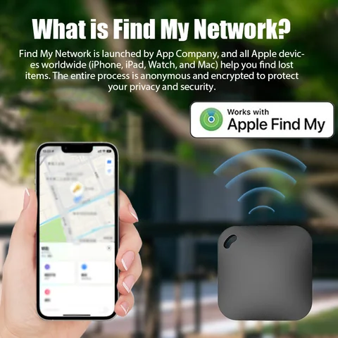 Умный Bluetooth GPS-трекер от Perciron, совместимый с Apple Find My APP для домашнего и автомобильного использования