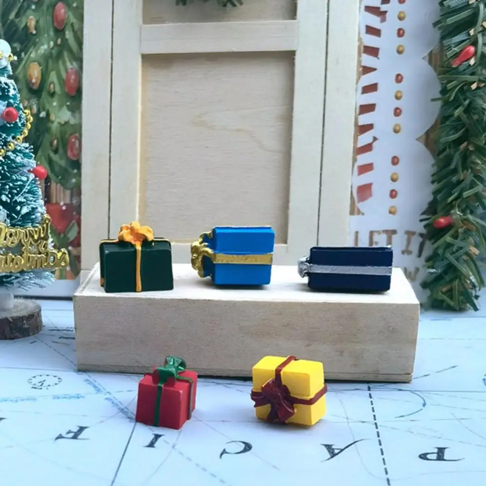 

5 шт., высококачественный кукольный домик в масштабе 1:12, сцена жизни, Рождественская Подарочная коробка, Подарочная коробка для кукольного д...