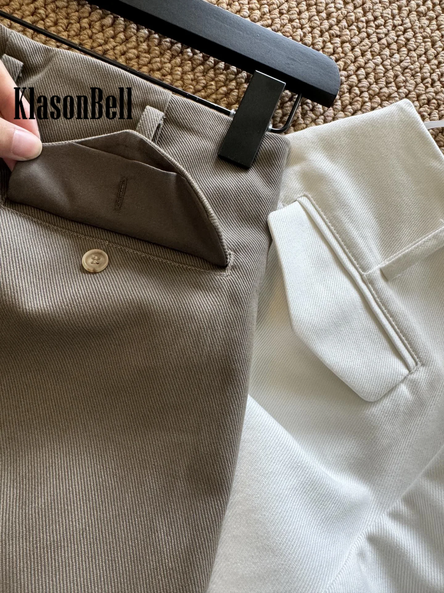 12.20 KlasonBell Женская одежда Винтажная мода Новые брюки с карманами Плиссированные