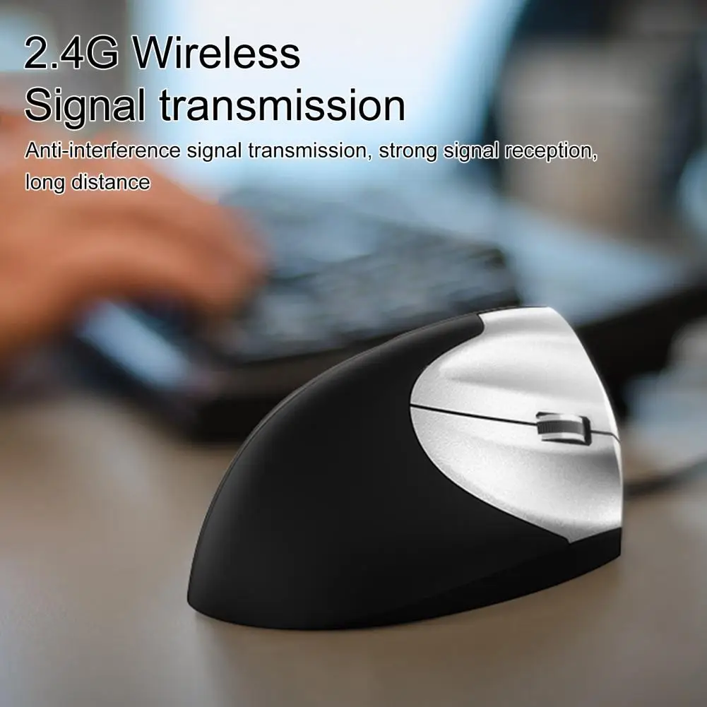 

Photoelectric Mouse Useful Sensitive Anti-interference 2.4GHz 1200DPI Wireless Office Vertical Photoelectric Mouse for Laptop