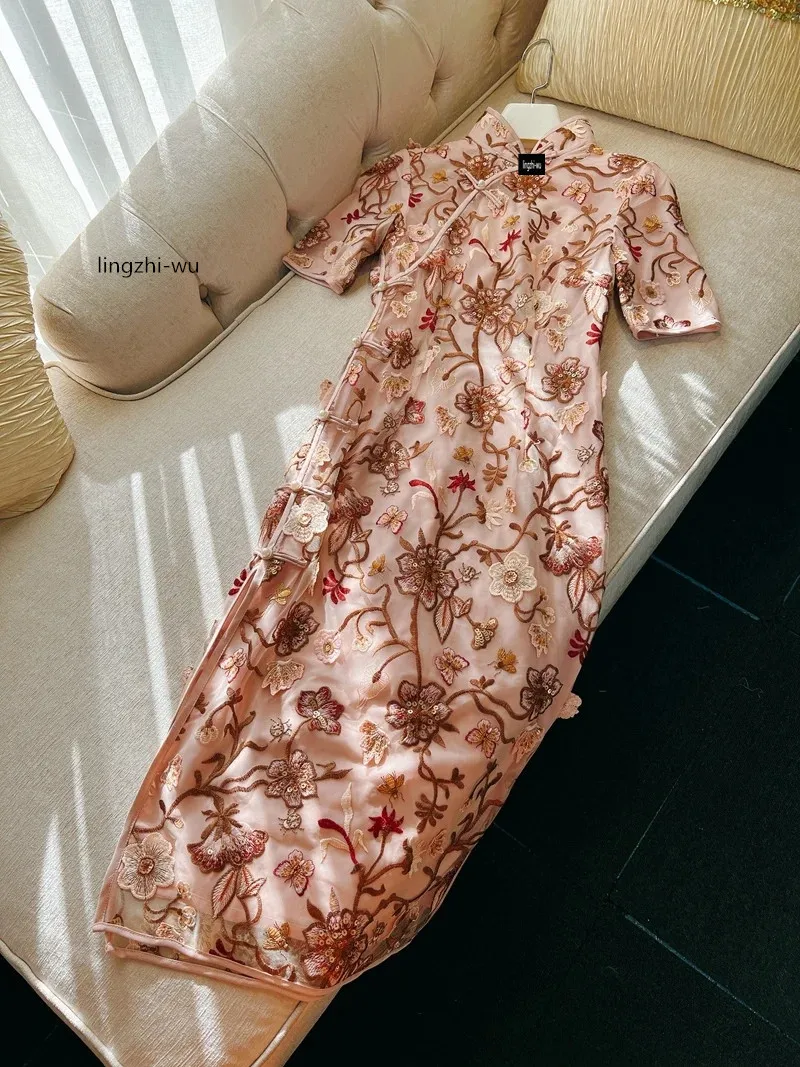 Guesed-Винтажные платья Cheongsam в китайском стиле вечерние платье невесты ручная