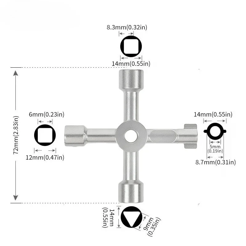 

Многофункциональный гаечный ключ 4 в 1