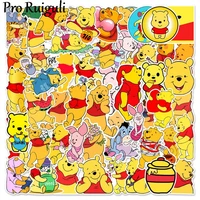 103050pcs disney pooh bear cartoon stickers graffiti stickers guitar luggage skateboard waterproof stickers childrens toy