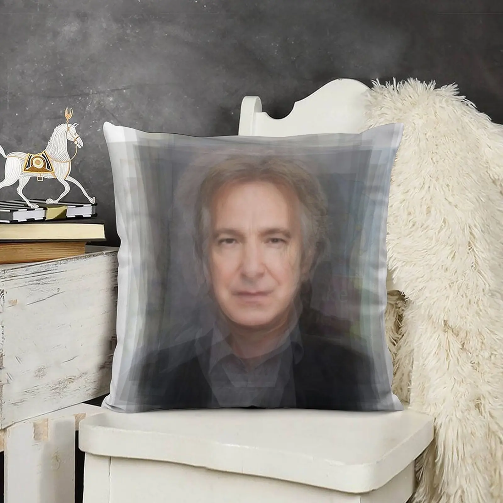 Alan Rickman Severus Snape портрет накладка декоративная подушка наволочка мраморная