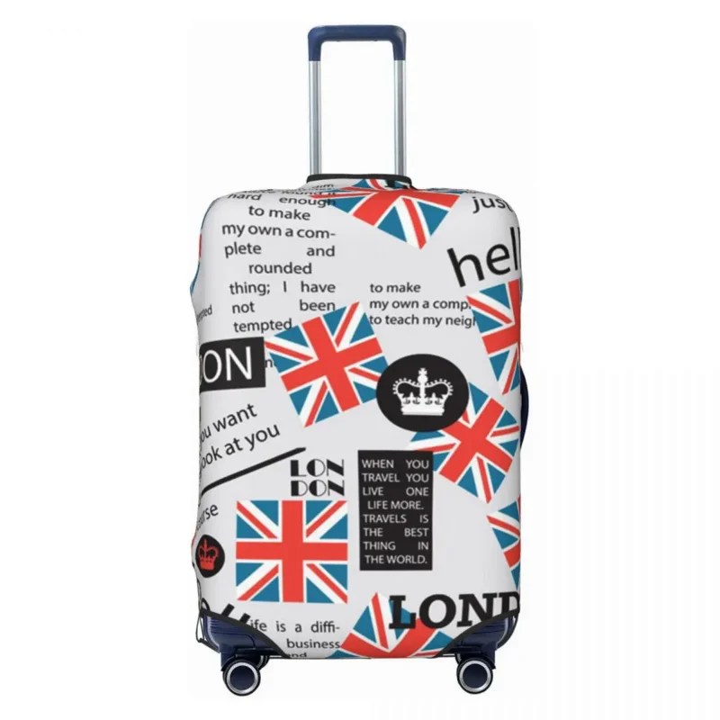 

Custom United Kingdom Flag Print Luggage Cover Cute UK London British Symbol Suitcase Protector Covers Suit For 18-32 inch