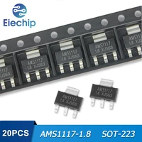 20pcslot ams1117 1 8 1 8v sot 223 voltage regulator power supply chip