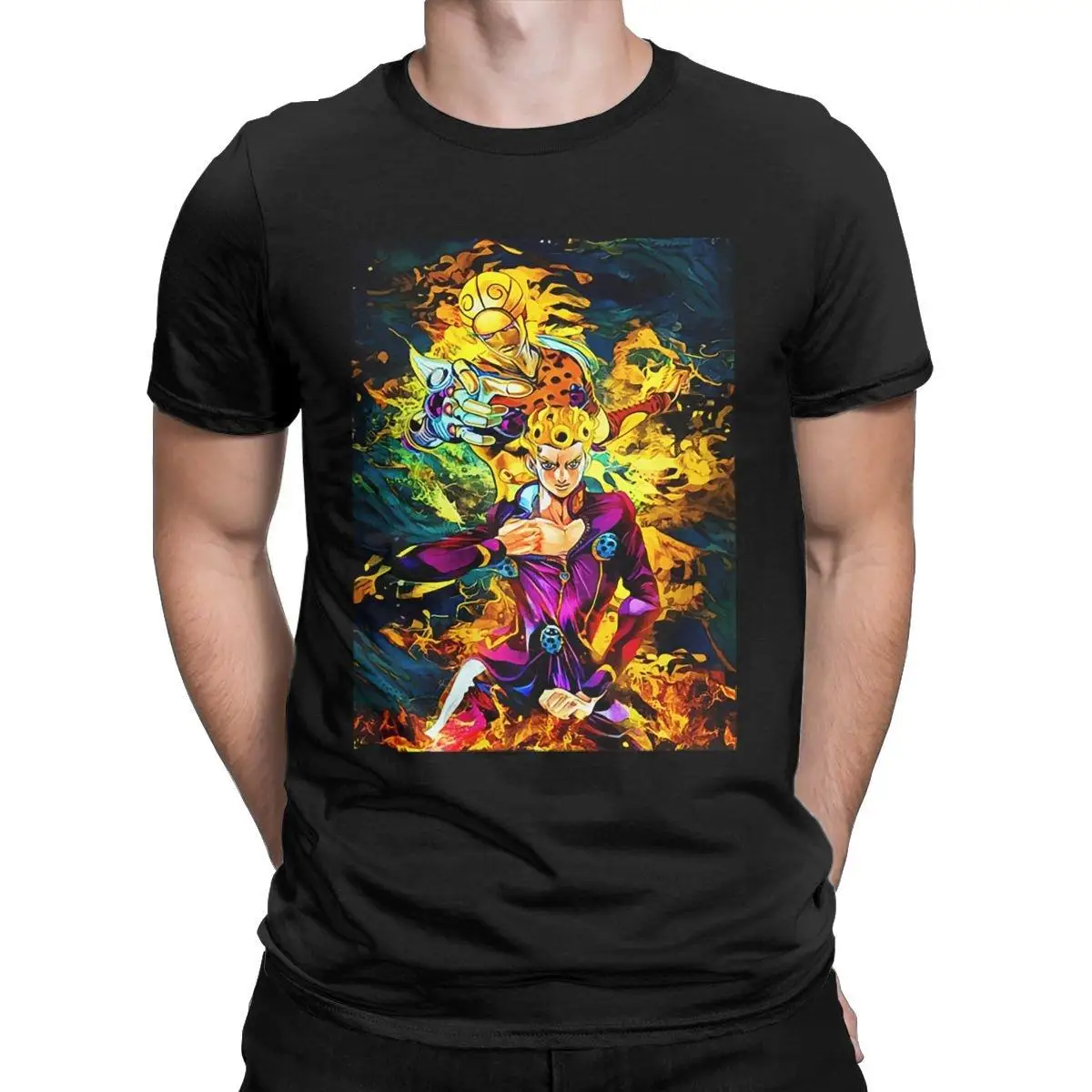 

Jojos Bizarre Adventure Anime T Shirt for Men Cotton Funny T-Shirt Manga Japan Dio Vampire Tee Shirt Clothing Birthday Present