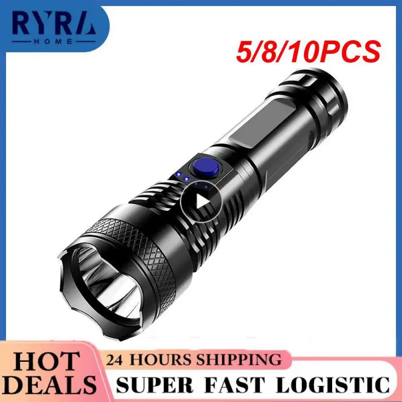 

5/8/10PCS For Hunting Cycling Climbing Waterproof Usb Rechargeable Light 3000ma Lantern Three Modes Ultra Powerful Flashlight