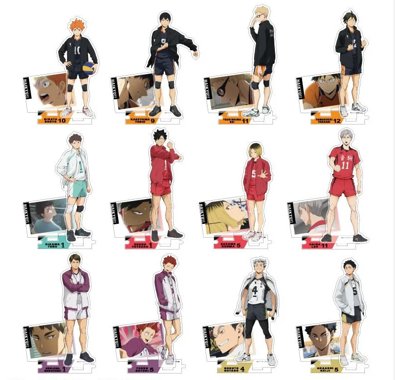 

Аниме Haikyuu! Hinata Shoyo Tobio Kageyama двойной разъем акриловая фигурка стенд модель пластина косплей мультфильм брелок стол подарок