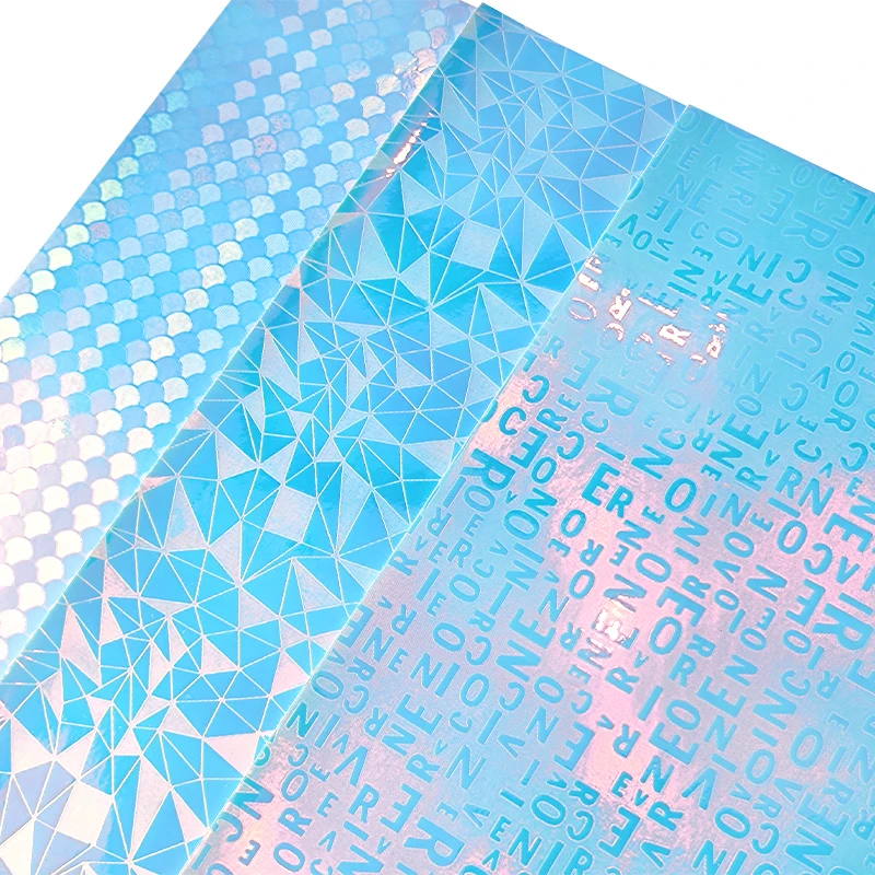 

Embossing Mirror Shiny Glossy PU leatherette Leather Sewing Fabric Sheets Laser Hademade DIY Bow Earring Craft Material 46*135CM