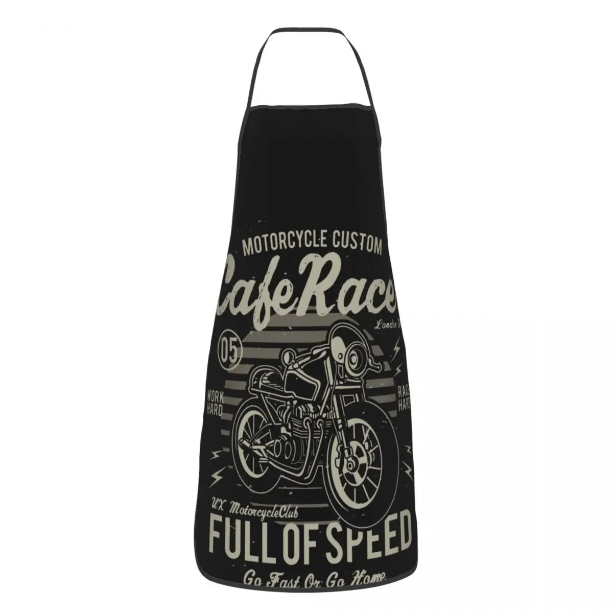 

Винтажный мотоциклетный фартук Cafe Racer, полноскоростной кухонный нагрудник для гриля, домашняя уборка, садовый передник для маникюра