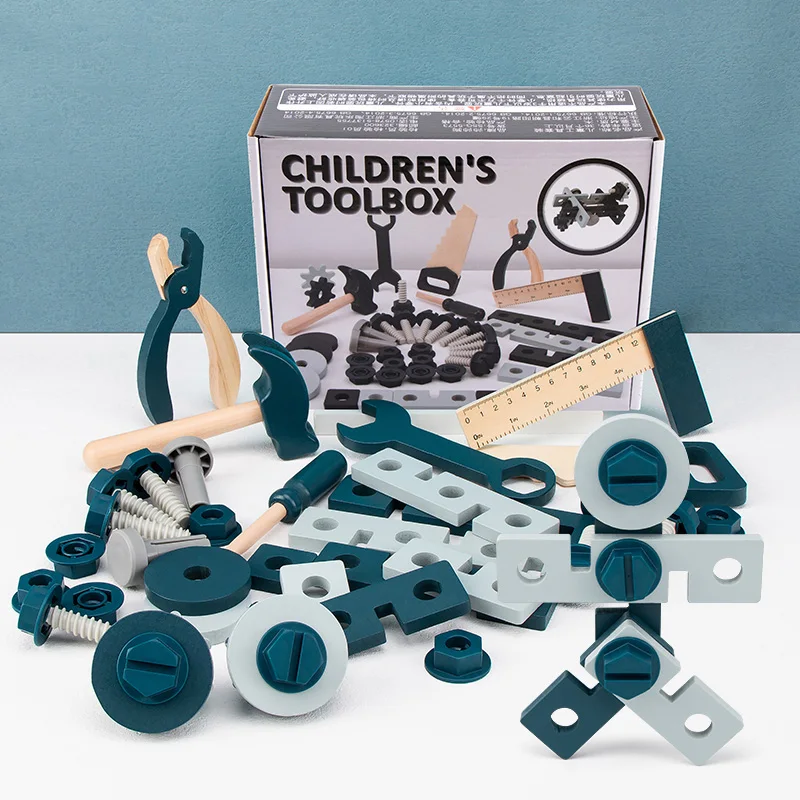 

Kids Baby Wood Repair Set Tool Multifunctional Toys Portable Repair Tool Box Cartoon boy Educational Toys for Boy Puzzle Toy