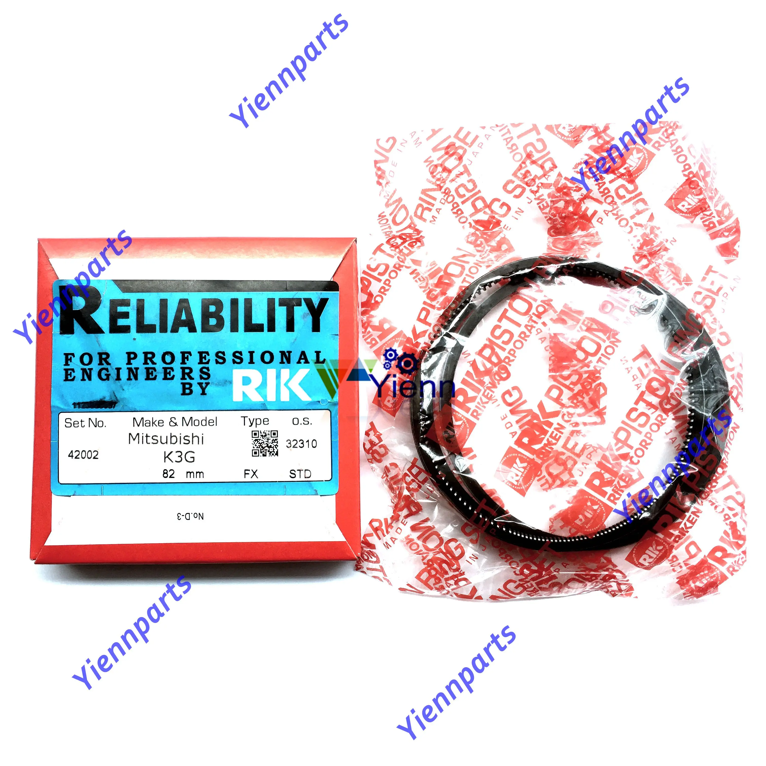 Комплект колец для ремонта двигателя Mitsubishi K3G подходит экскаватора MM30 мм 35 куб