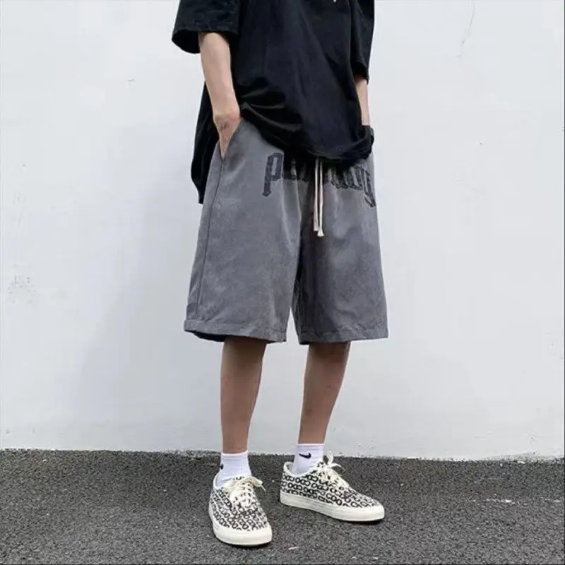 American style street basketball shorts men's summer alphabet print casual pants men cargo pants short femme