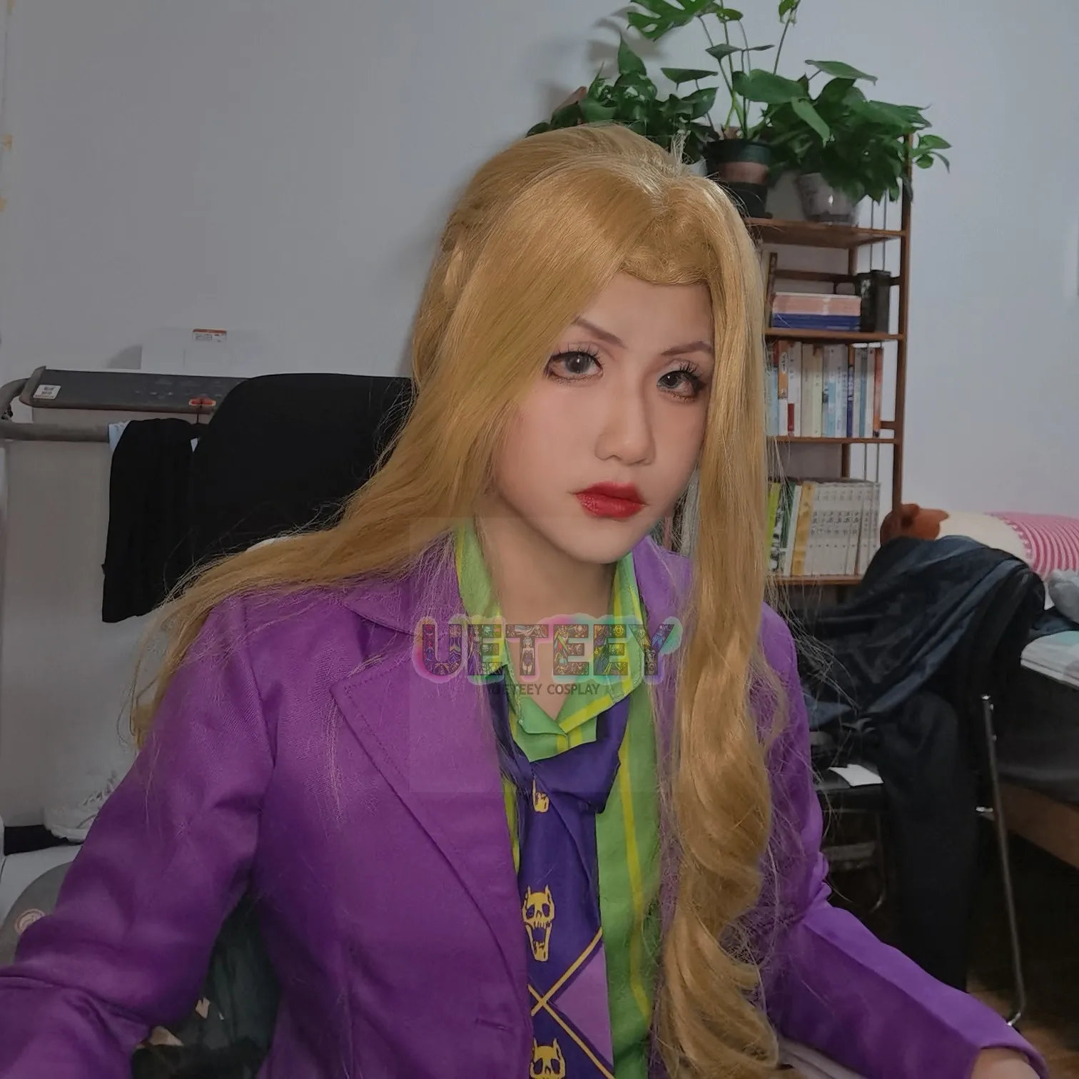 UETEEY Kira Yoshikage фиолетовые стили женская версия Хэллоуин косплей костюм