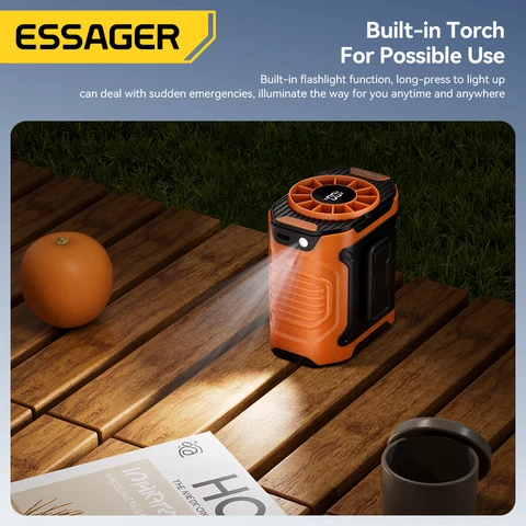 Портативный USB-вентилятор Essager для шеи и талии