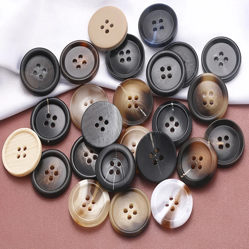 

20pcs 4 Holes Imitation Horn Coat Sewing Buttons For Clothing Sweater Cardigan Decorative Button Garment Accessorie Wholesale