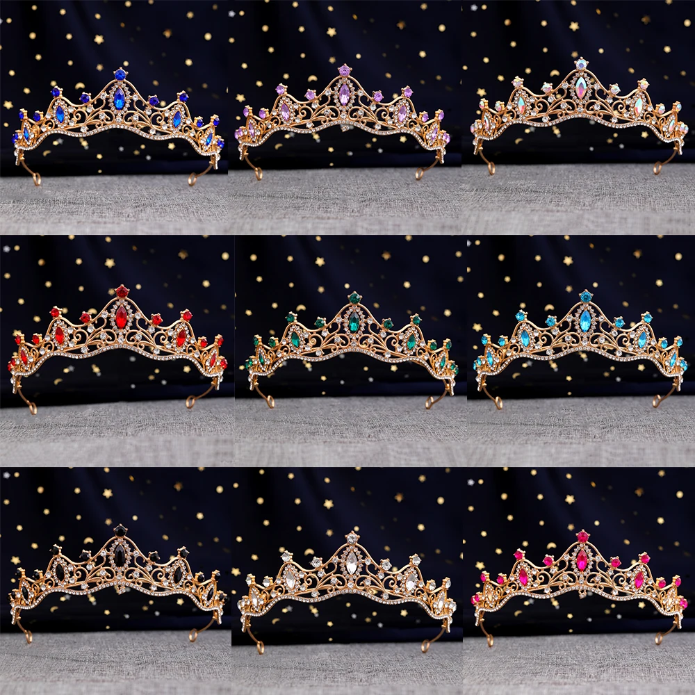 Новая корона с кристаллами тиара в стиле барокко свадебные аксессуары для волос