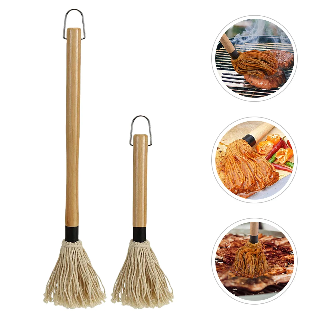 

Mop Bbq Brush Basting Oil Barbecue Grill Brushes Cooking Applicator Sauce Mopping Cotton Spreading Utensils