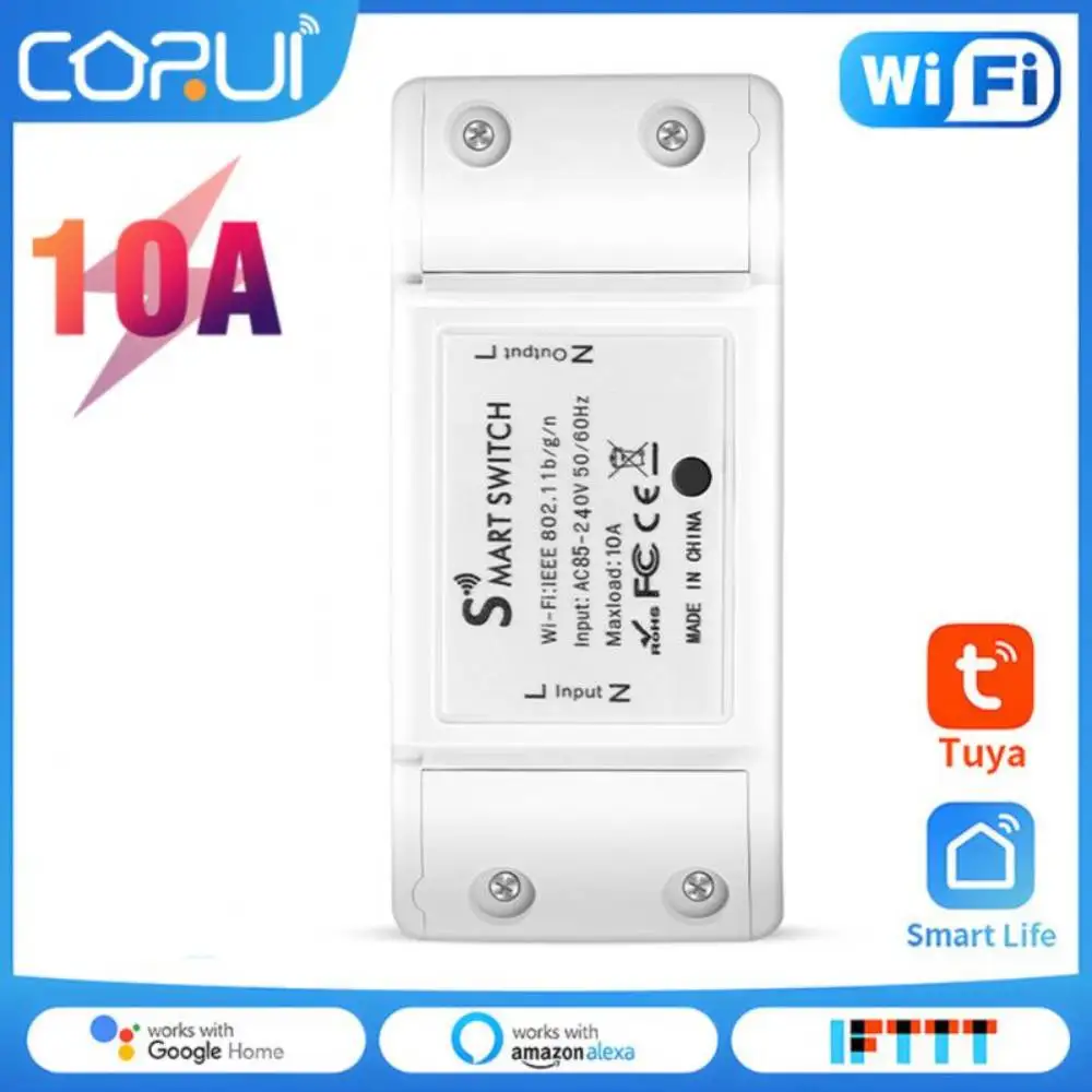 

CORUI DIY WiFi Smart Light Switch Tuya/Smart Life APP Wireless Remote Control Automation Modules Work With Alexa Google Home