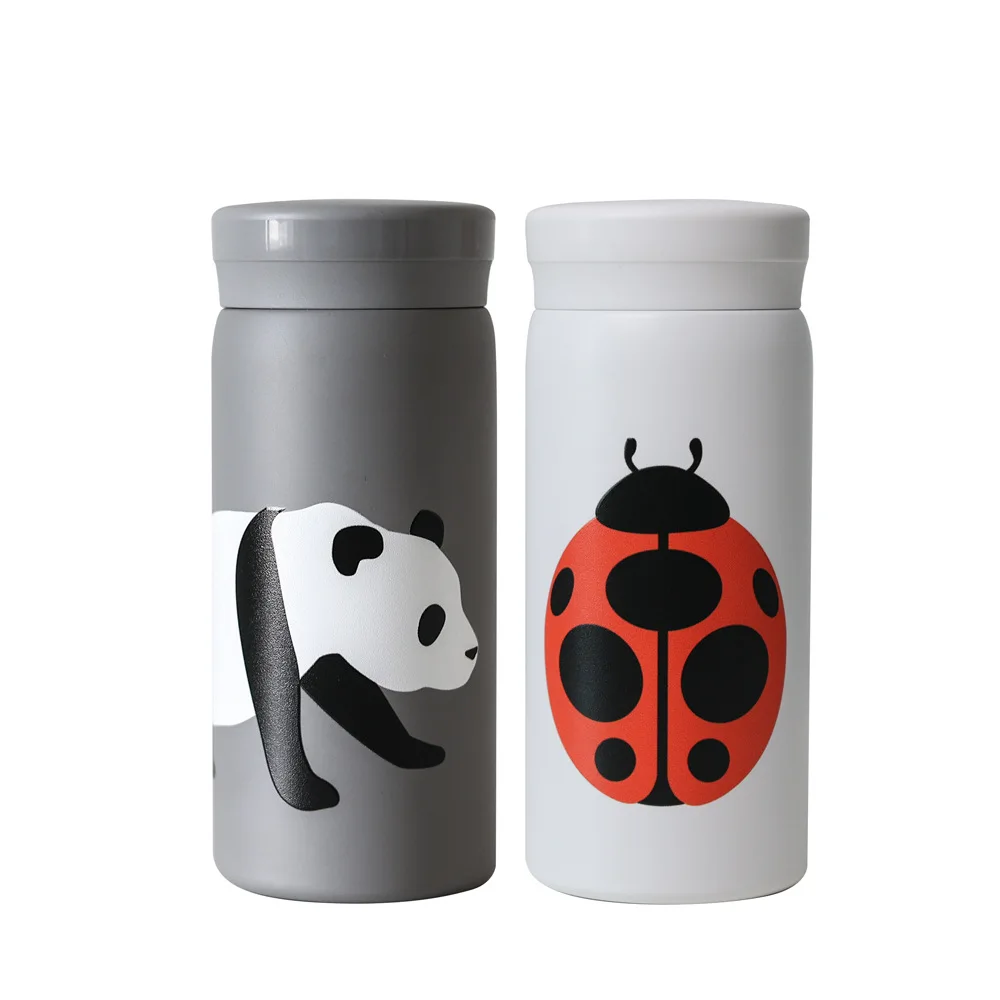 

300ml Mini Insulated Tea Tumbler Cup Stainless Steel Vacuum Coffee Mug Reusable Simple Students Water Bottle with Lid