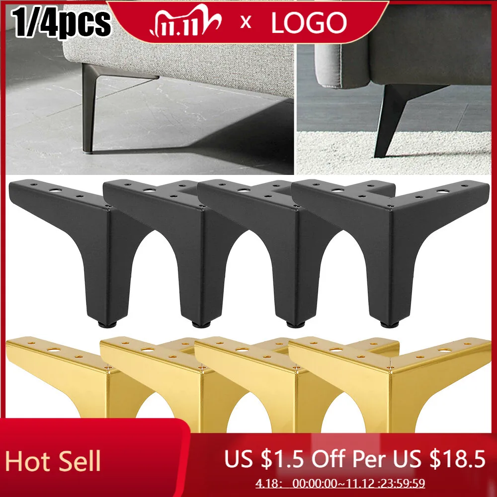 

4Inch Height 10cm Furniture Sofa Legs Modern Metal Diamond Triangle Furniture Feet DIY Table Bed Chair Desk Cabinet Legs