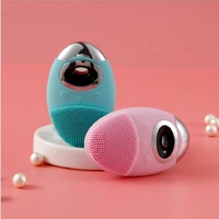 new design waterproof cleaning exfoliator beauty device skin care face silicone electric cleansing facial brush