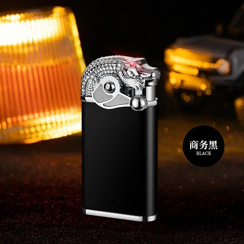 

Double Fire Lighter Windproof Open Fire Personalized Creative Inflatable Metal Gift Lighters Gadget Smoking Accessories