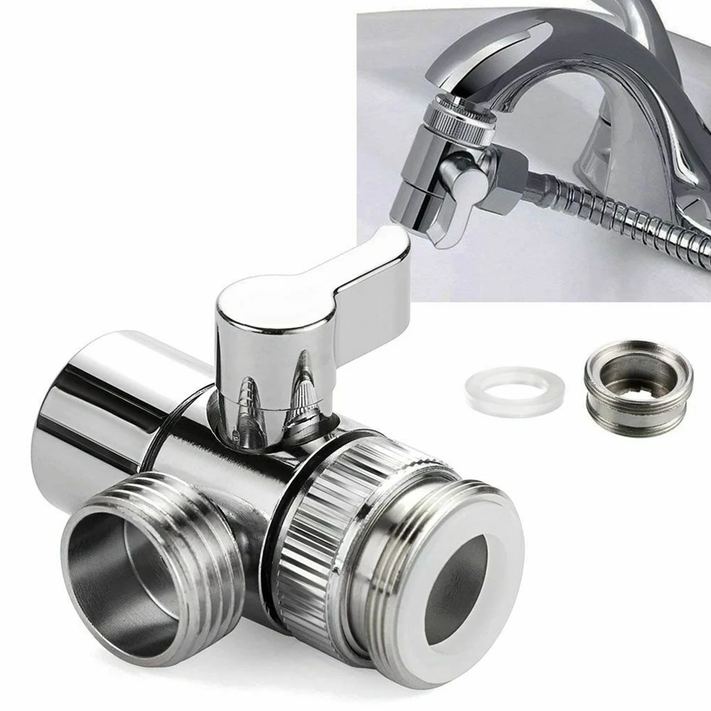 

1pcs 3-Way Diverter Valve Water Tap Connector Faucet Adapter Kitchen Sink Splitter For Toilet Bidet Shower Bathroom Accessories