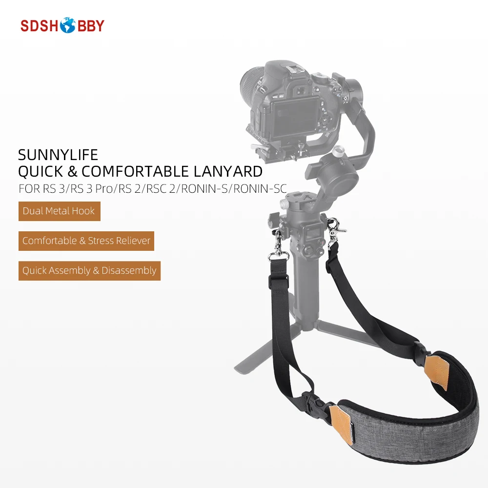 

Sunnylife Dual Hook Strap Stress Reliever Shoulder Belt Lanyard for RS 3/RS 3 Pro/RS 2/RSC 2/Ronin-S/Ronin-SC