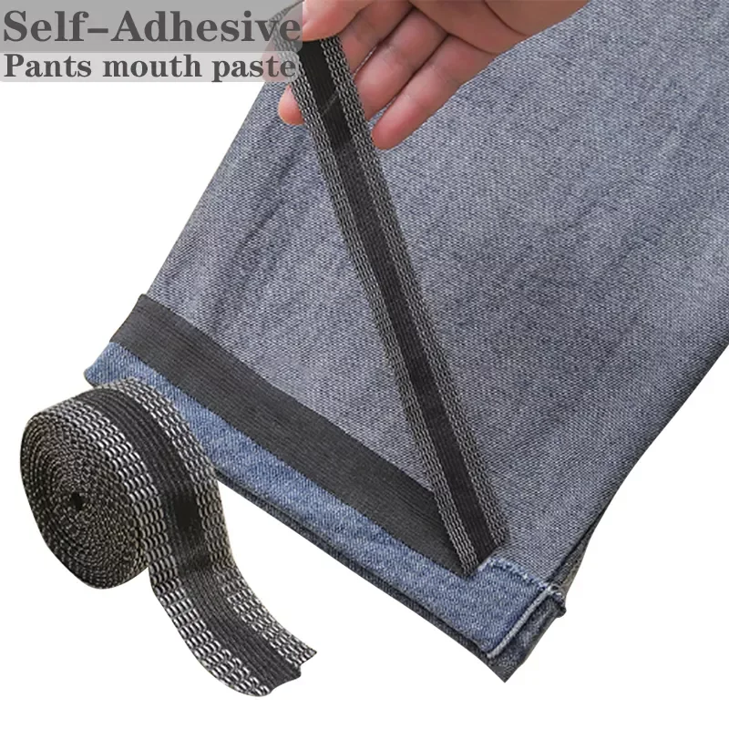 

Self-Adhesive Pants Paste DIY Iron on Pants Edge Shorten Pants Mouth Paste Wrinkle free Jean Pants Apparel Sewing Fabric