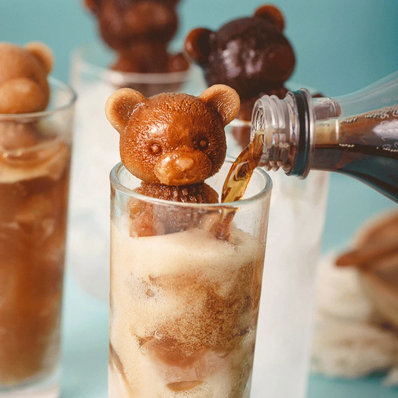 Форма для льда форма мороженого креативная сделай сам в виде медведя бармена