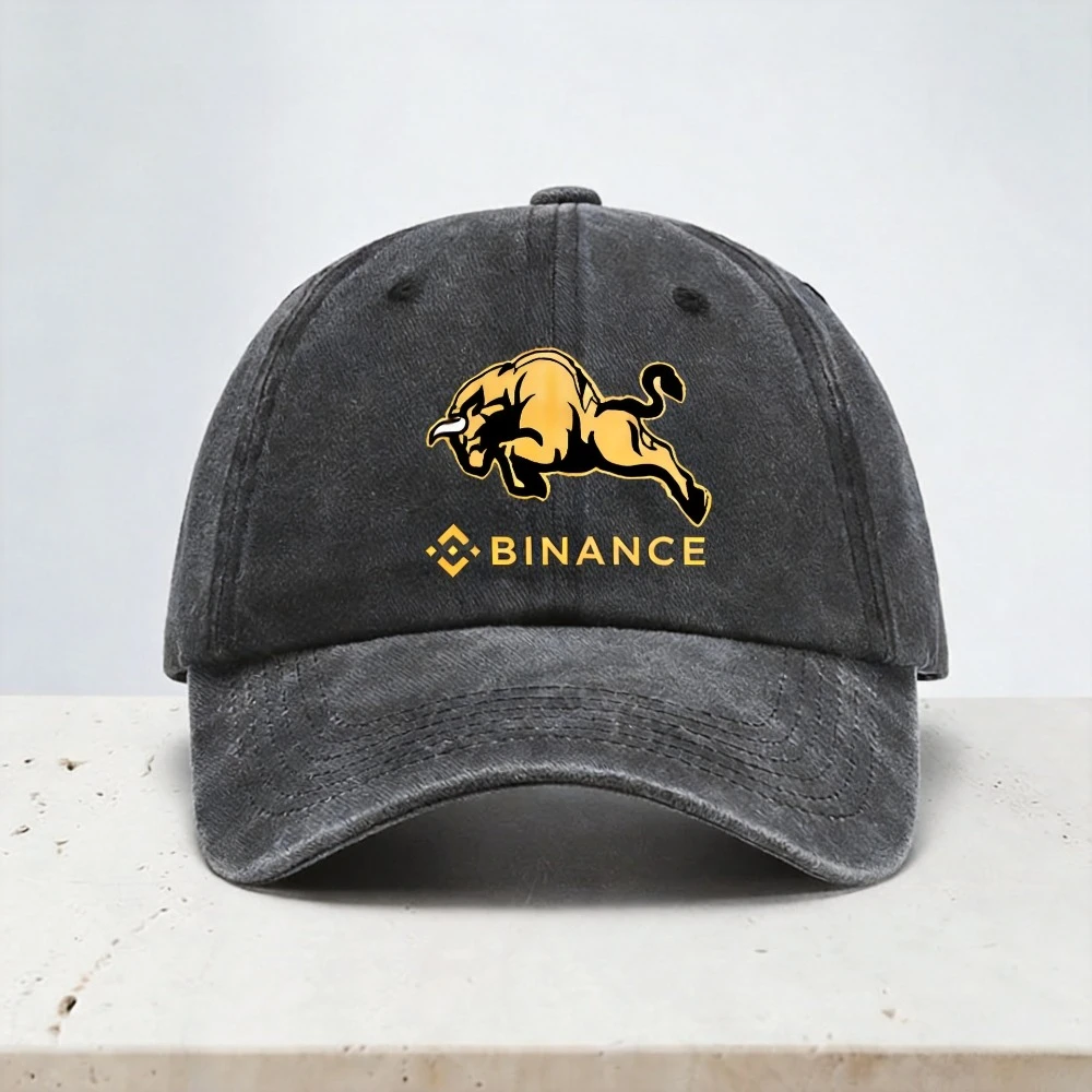 Фото Бейсболка Binance Coin Crypto Miners, винтажная ковбойская кепка унисекс, повседневная спортивная кепка для активного отдыха, дышащая мягкая кепка от солнца №1
