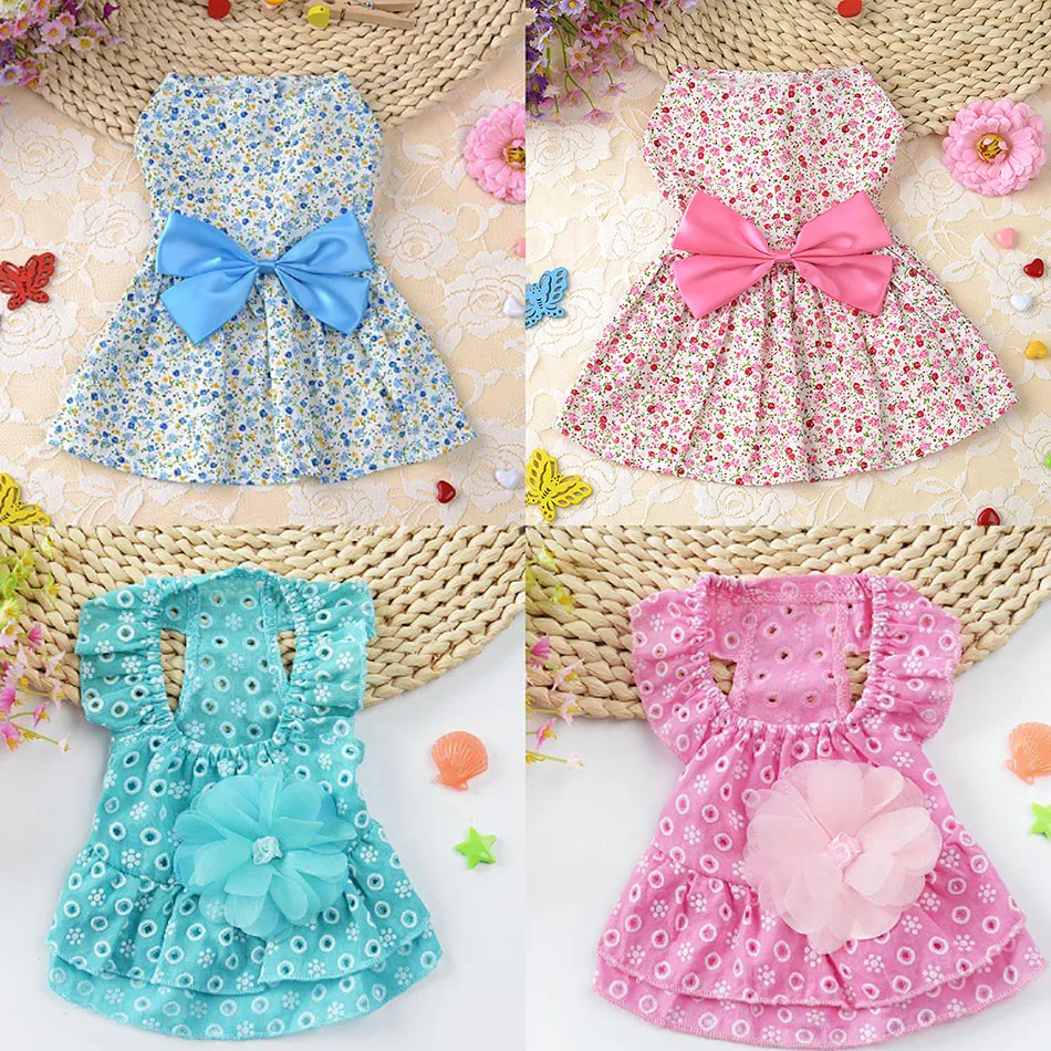 

Cat Dog Clothes Dress Cute Pet Princess Dress Summer Small Dog Cat Lace Flower Clothing Pet Puppy Cat Chihuahua Dress