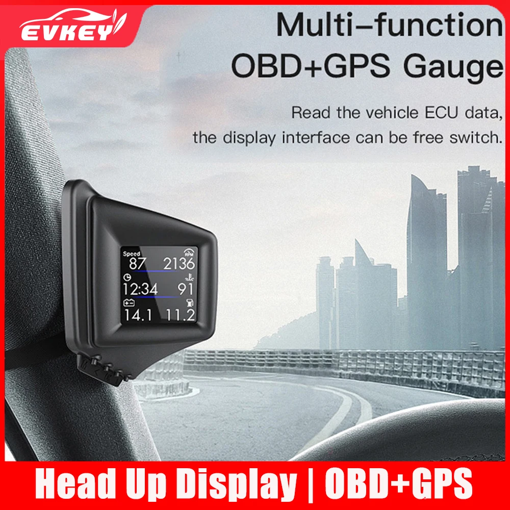 

Heads Up Display For Cars HUD OBD2+GPS On-board Computer Head up Display GPS OBDII Car tachometer Turbo Oil Pressure Water Temp