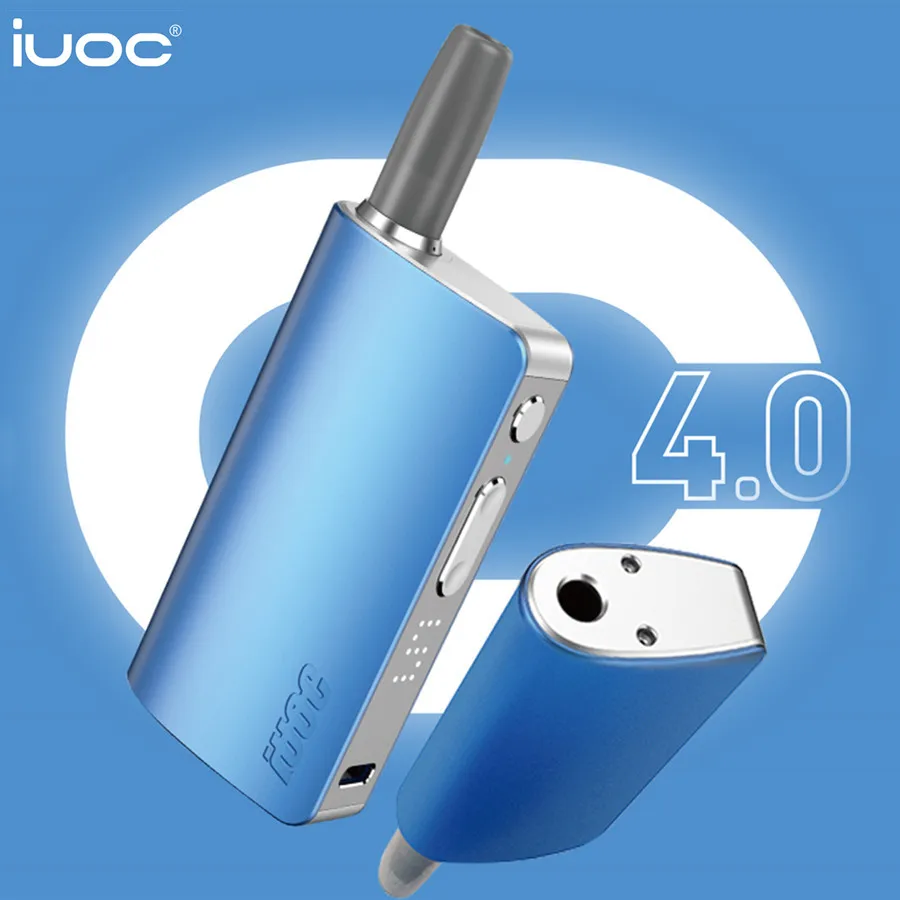 Vape Original IUOC 4.0 Kit Heating Not Burn Vaporizer Dry Herb 2900mah Support Regular Cigarette Taste  Electronic Cigarette
