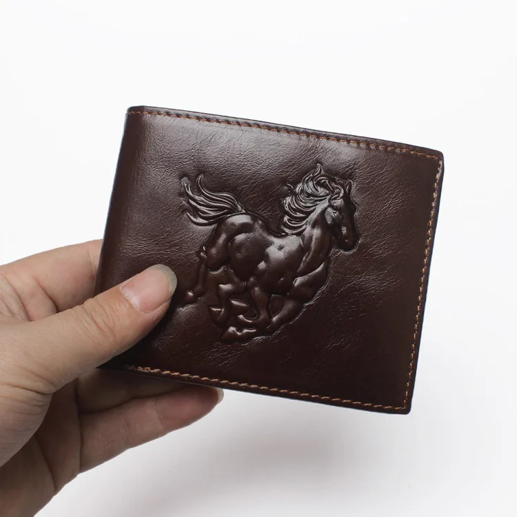 

Кошелек мужской из натуральной кожи с 3D тиснением и Rfid-защитой