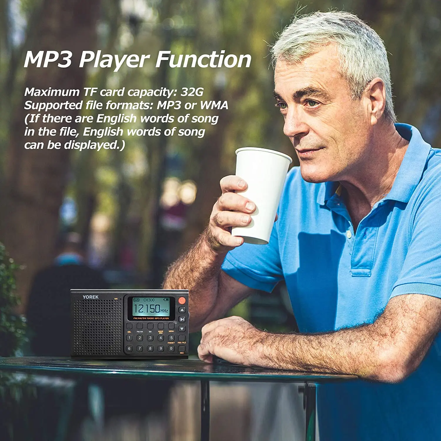 Портативный AM FM-радиоприемник с предустановленной функцией