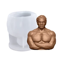 muscular male candle silicone mold 3d male body men figure casting mould for soap aroma wax candle home crafts decoration making
