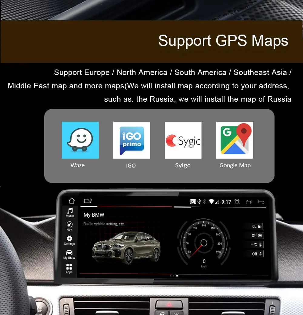 JingTian Carplay Android12 Car Navigation GPS Multimedia Radio Video Player for BMW 7 Series F01 F02 2009-2012 CIC 2013-2015 NBT images - 6