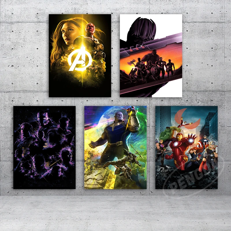 

Wall Art Home Decor Canvas Print Captain America Painting Modern Iron Man Poster Living Room Modular Pictures No Frame Artwork