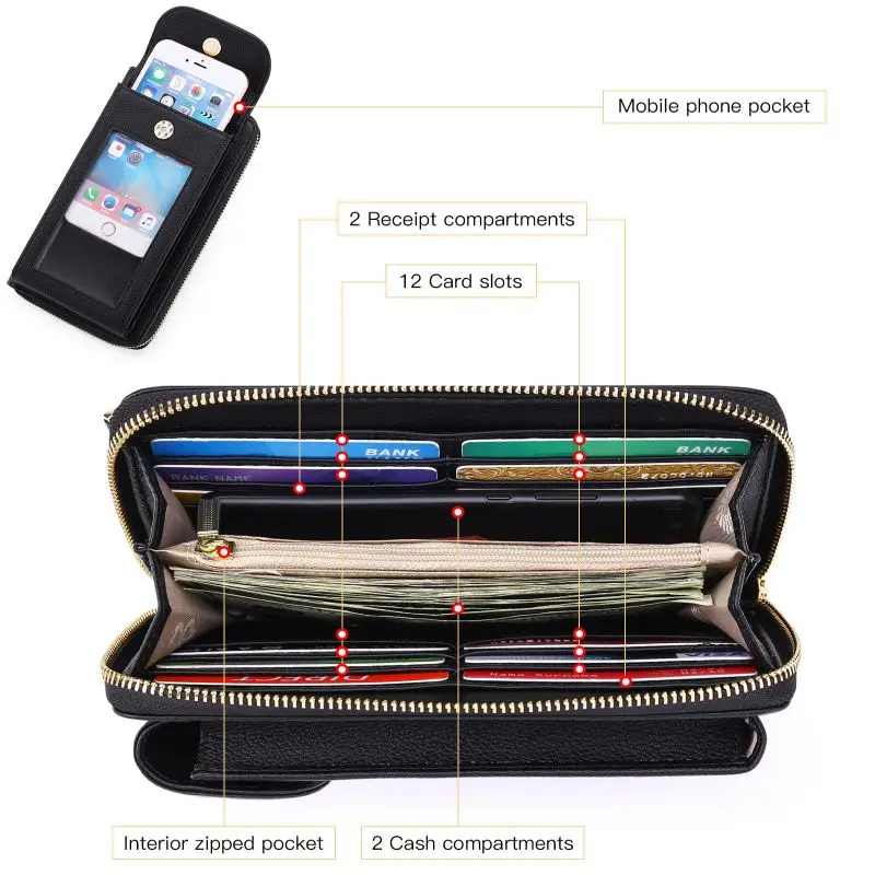 Touch Screen Messenger Mobile phone Bag Female 2023 New Purses Trendy Simple Shoulder Small Bag Mini Mobile Wallets Money Bags