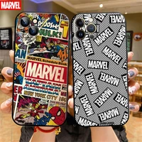 marvel avengers logo for apple iphone 11 12 13 pro max 13 12 mini x xr xs max se 5 6 6s 7 8 plus phone case liquid silicon funda