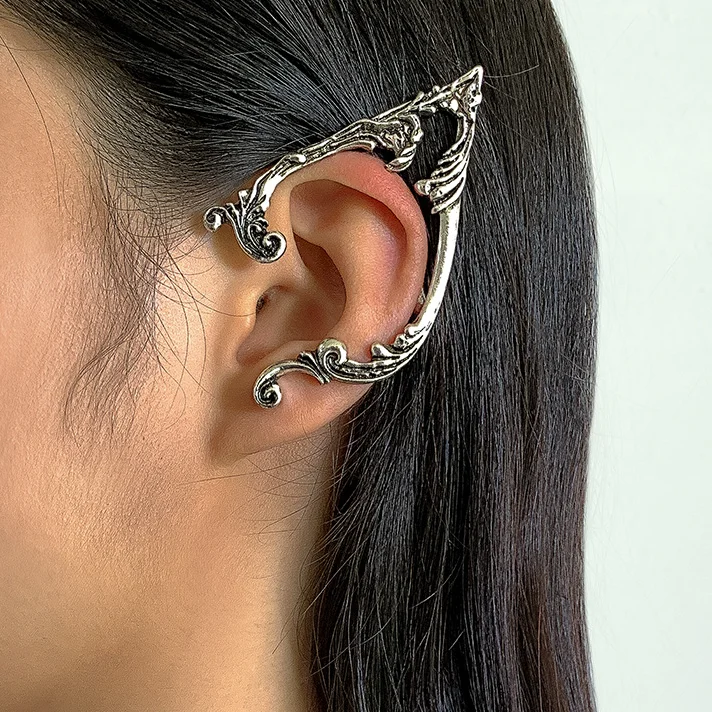 

Punk Fairy Clip Earrings for Women Goth Irregular Metal Ear Cuffs Unusual Statement Design No Piercing Earrings Korean Fashion