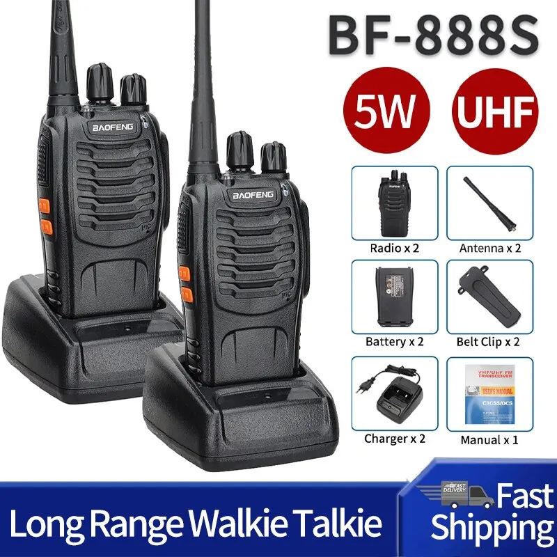 

Deli 26M DL-888S Long Range Walkie Talkie UHF 400-470MHz Ham Two Way Radio Comunicador Transceiver for Hotel Camping