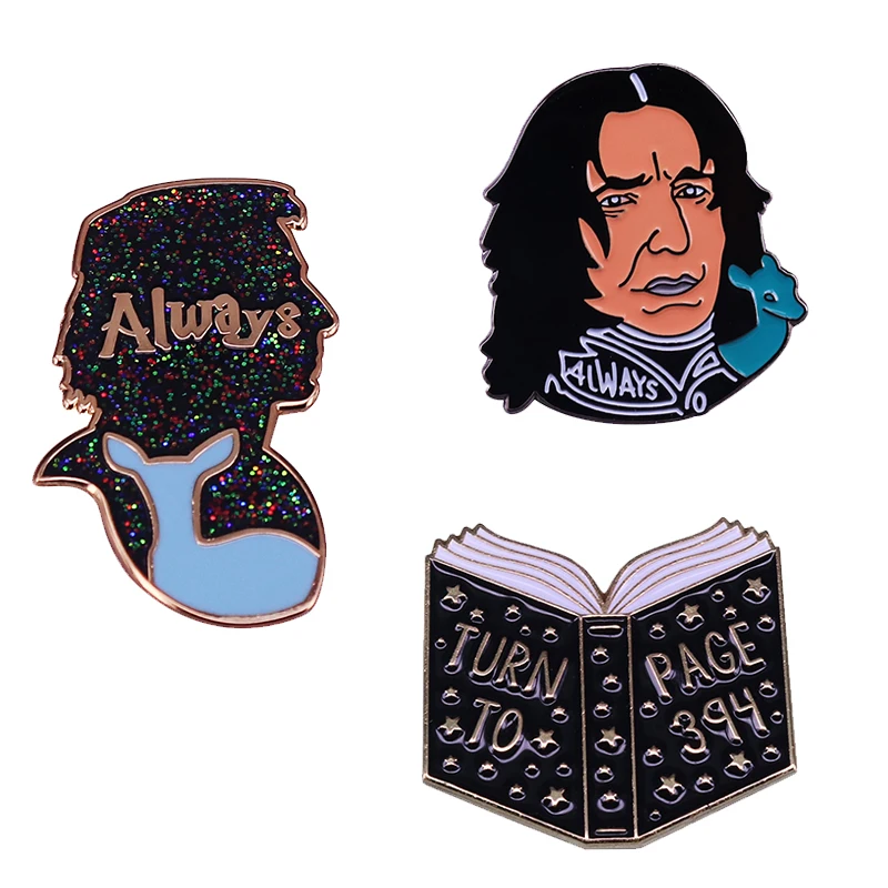 HxxP Wizard Half Blood Bravest Man Cool Professor Enamel Pins Brooch | Brooches