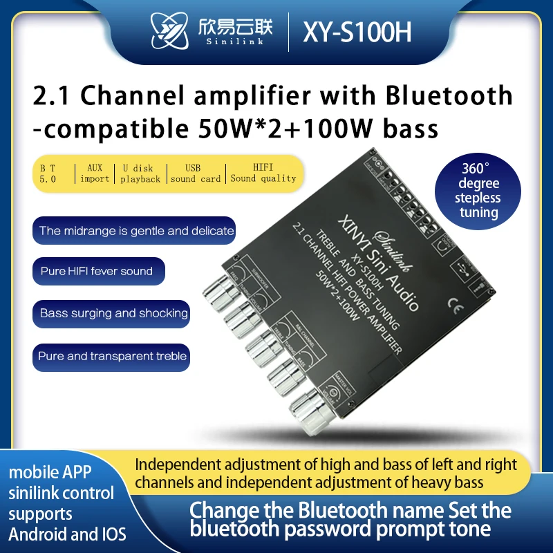 Плата усилителя мощности S350h Tpa3251d2 Bluetooth