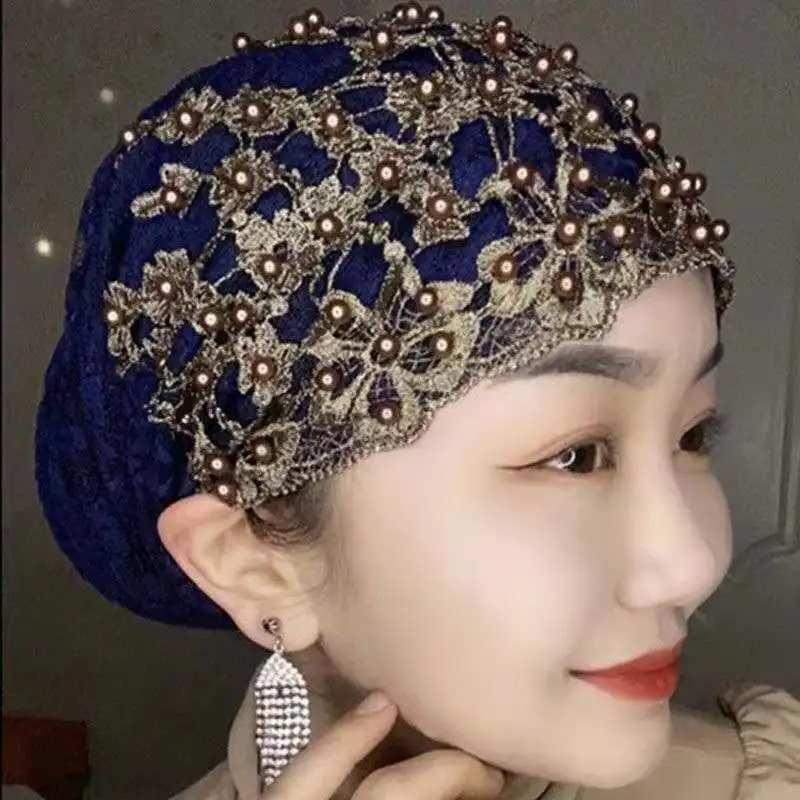 The New Explosion Models Fashion Turban Hat Scarf Muslim Hijab Head Covering Baotou Cap
